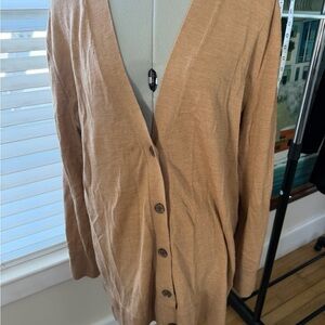 GAP Women's Camel Cardigan Sweater 100% wool